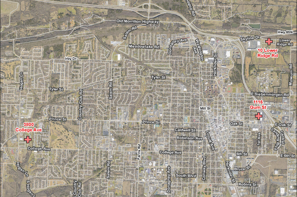 City of Conway warming center map